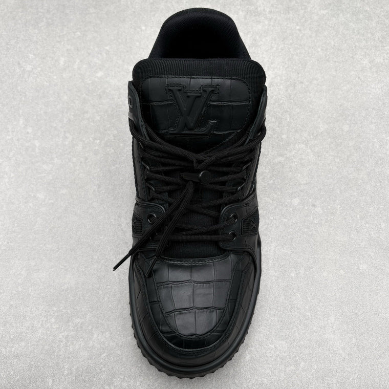 Alligator Print Maxi Sneaker Black — photo 11
