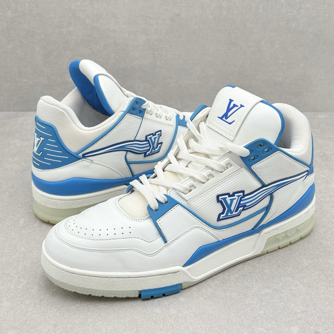Trainer Mid White Blue
