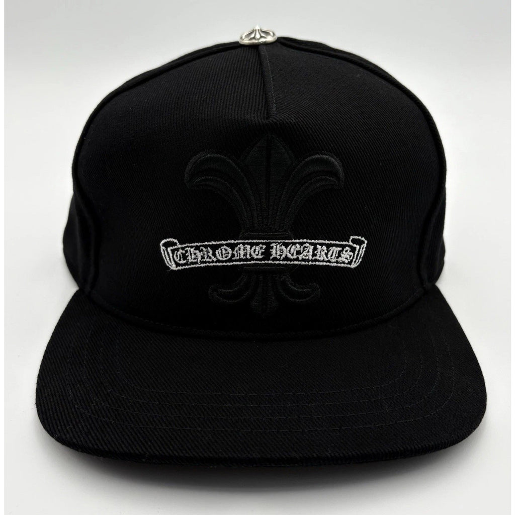 BRAND NEW! - Chrome Hearts Fleur Snapback Hat ' Black '