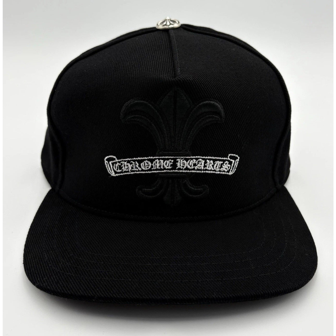 Fleur Snapback Hat Black