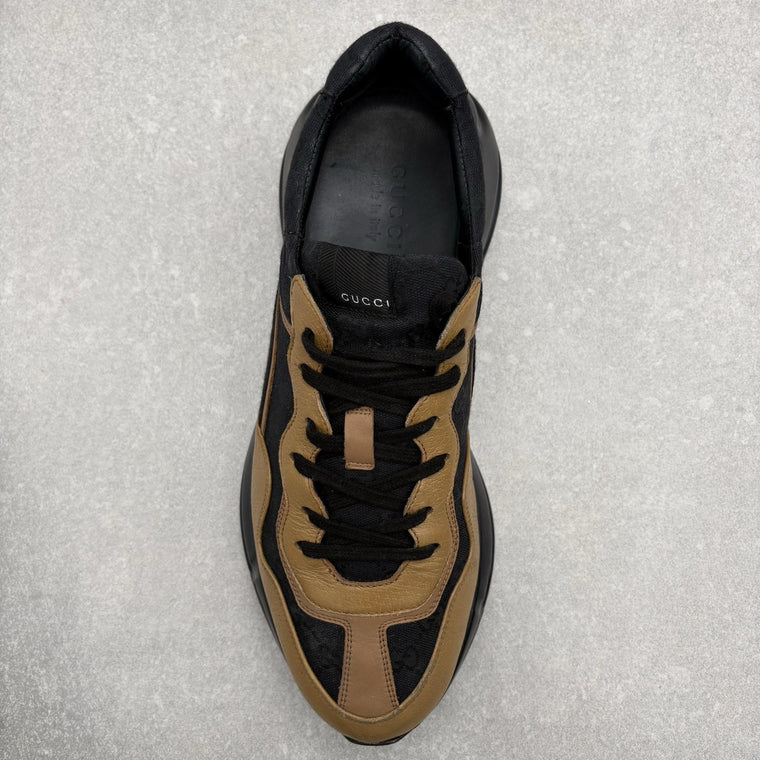 Rhyton Maxi GG Supreme Black Khaki Beige — photo 5