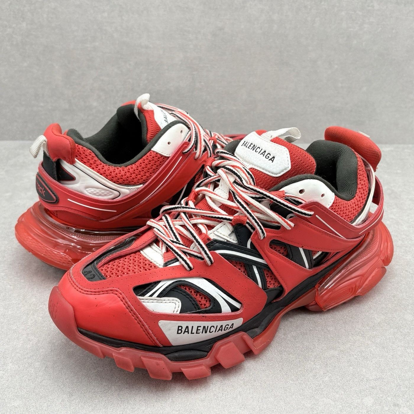 Track Clear Sole Red White Black