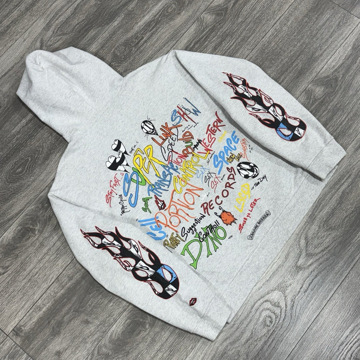 x Matty Boy Flames Hoodie Heather Grey — photo 2