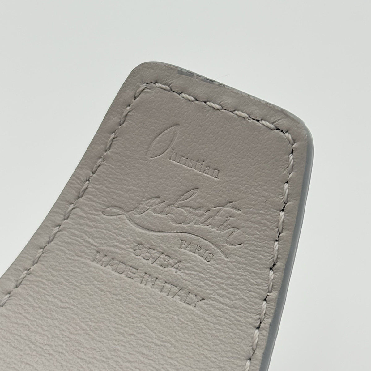 Happy Rui CL Logo Belt Grey Leather — photo 8