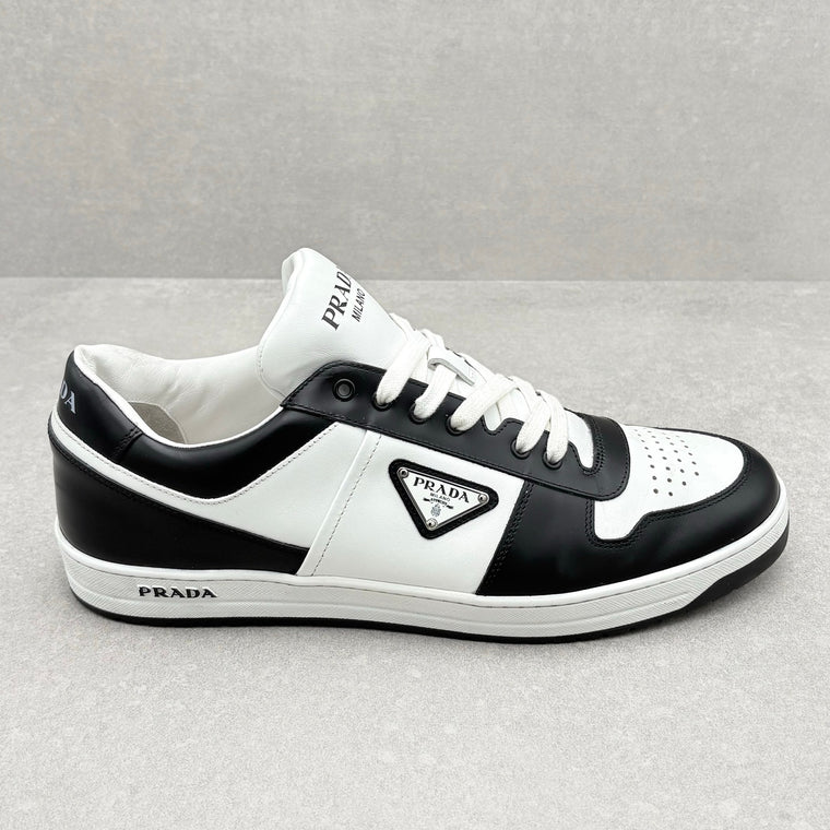 Downtown Low Leather Sneaker Black White — photo 2