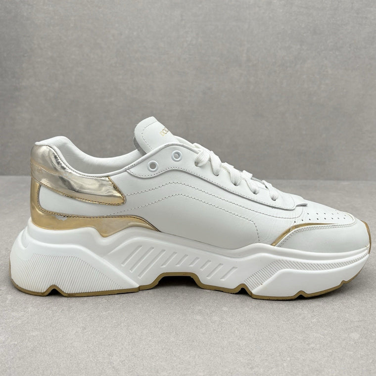 Dolce & Gabbana Daymaster Leather Sneaker White Gold — photo 10