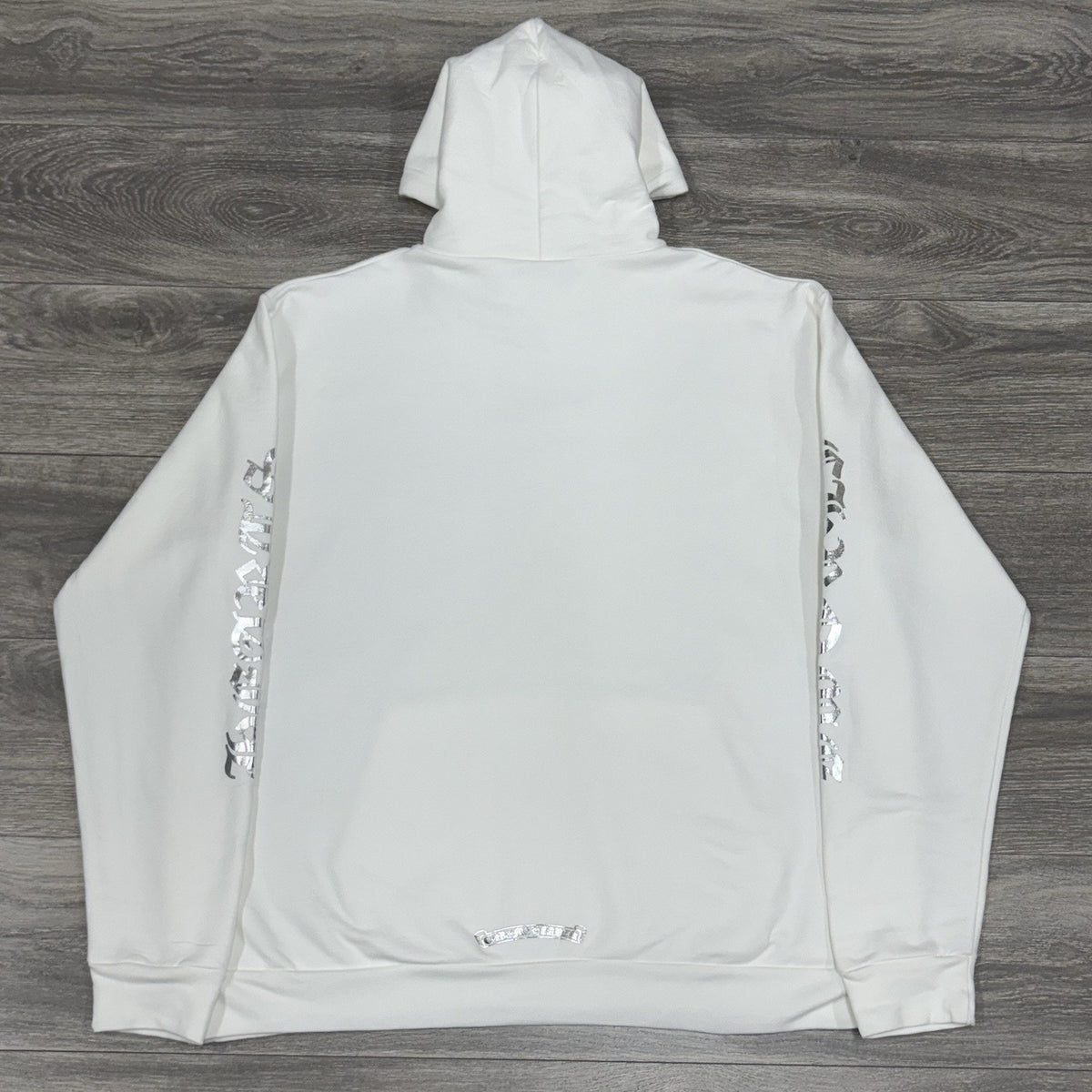 Vertical Logo Foil Hoodie White — photo 8