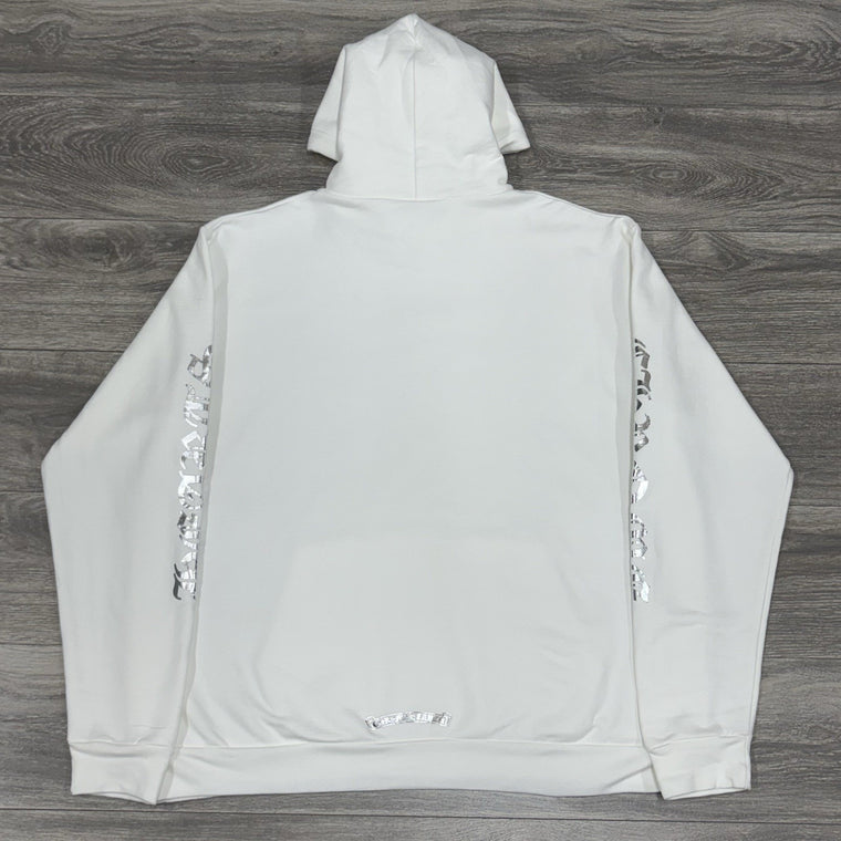 Vertical Logo Foil Hoodie White — photo 8