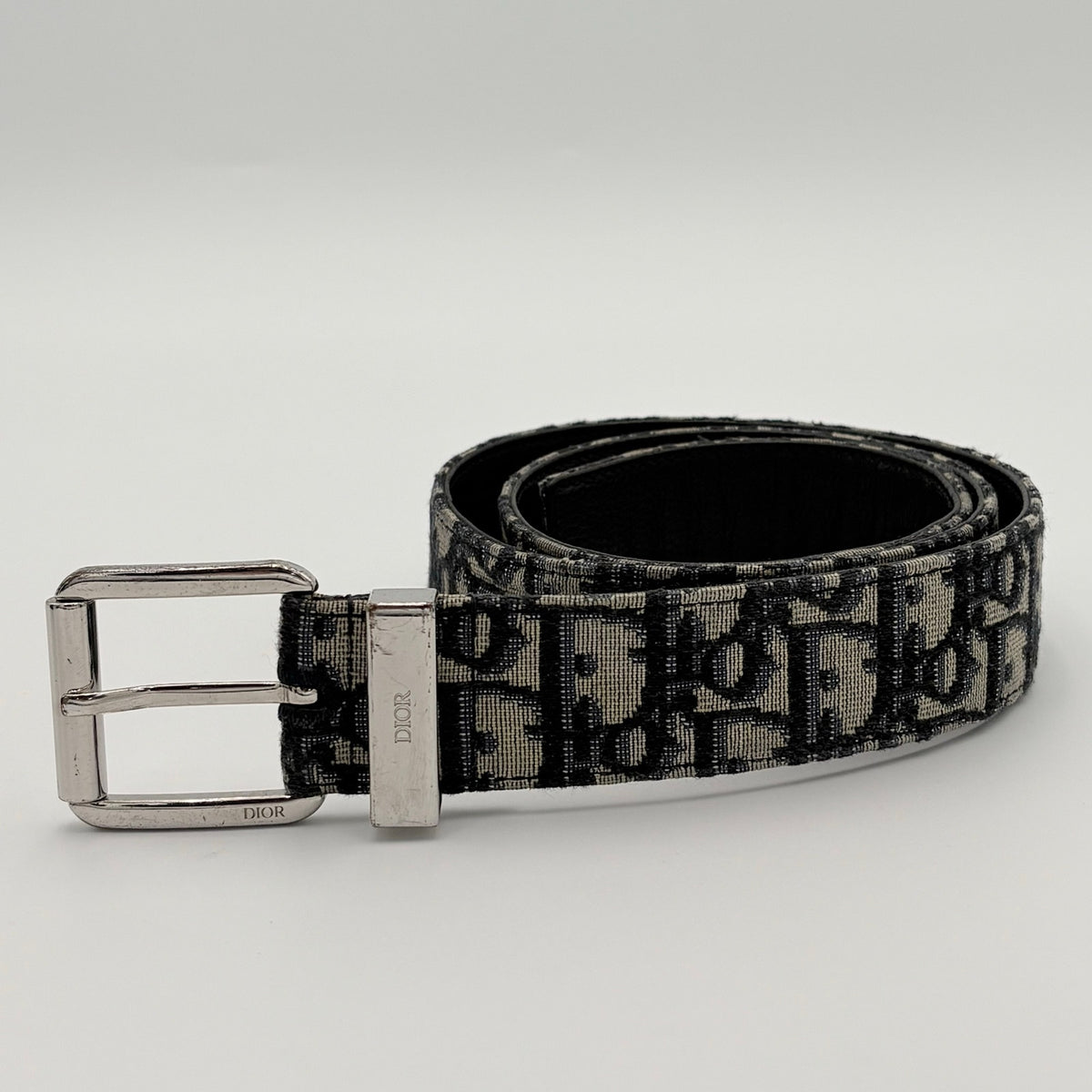 Oblique Jacquard Belt Beige Black — photo 2