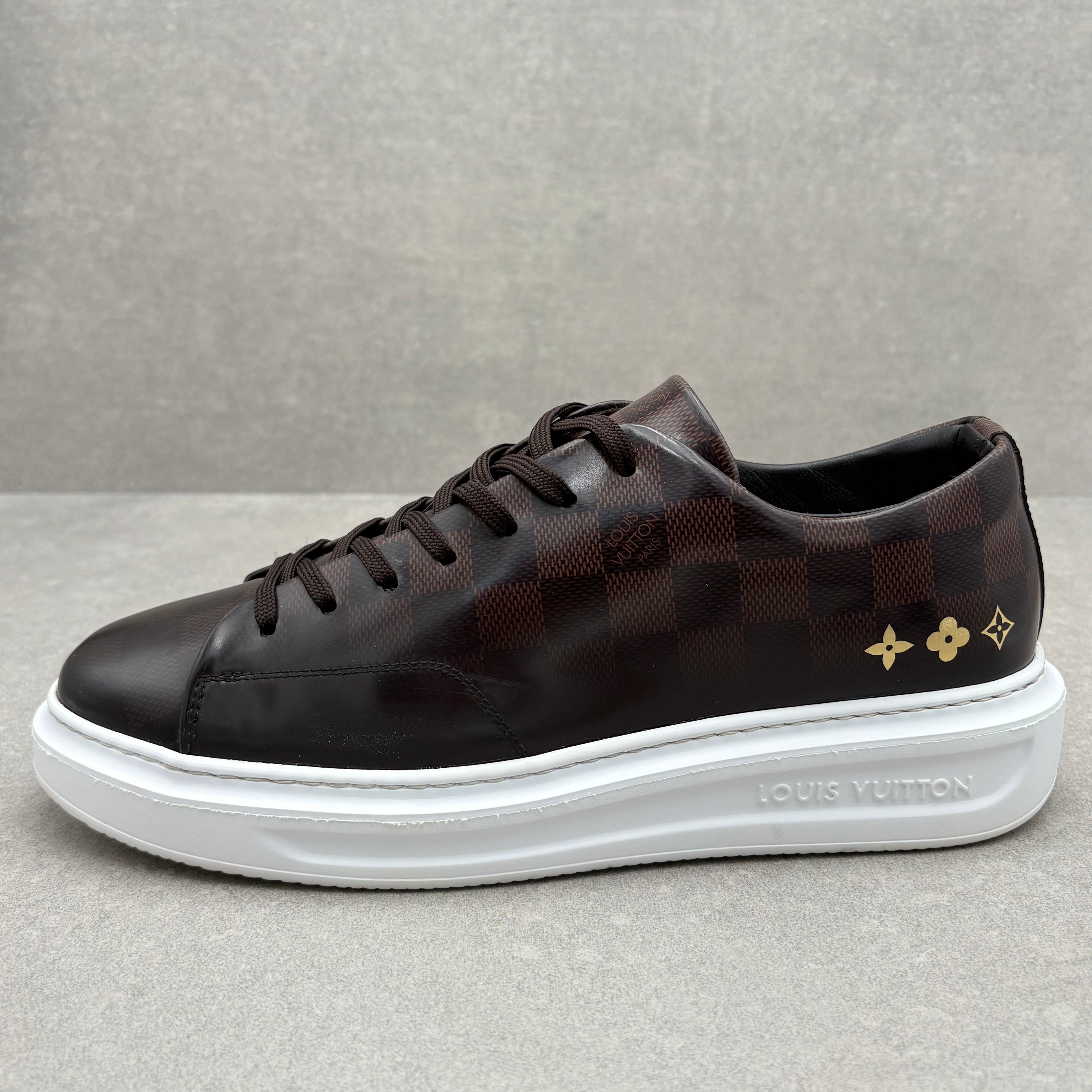 Louis Vuitton Beverly Hills Leather Sneaker ' Brown ' | Size 7.5 LV (8.5-9 US)