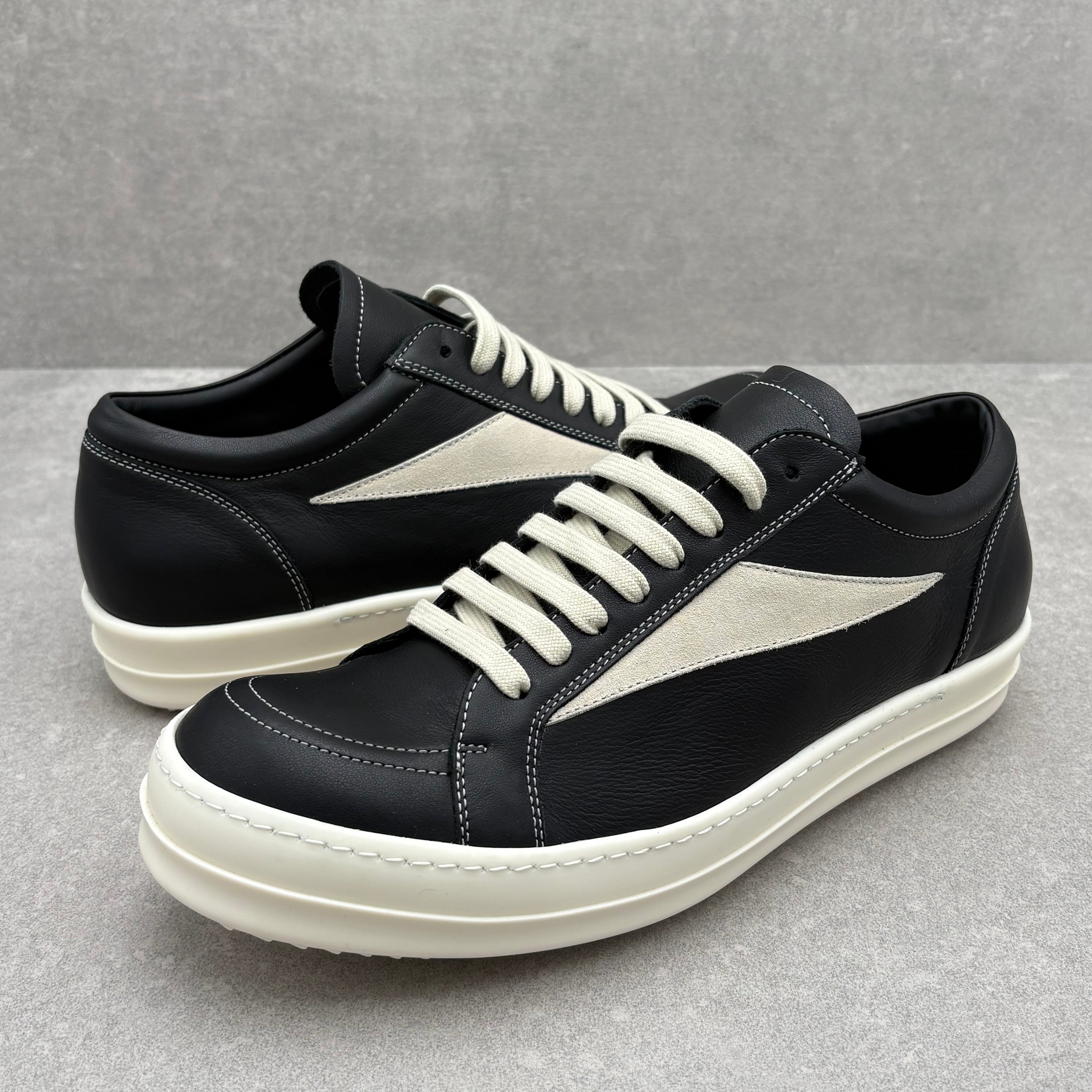 Rick Owens Lido Vintage Sneaker ' Black Milk ' | Size 42 (9 US)