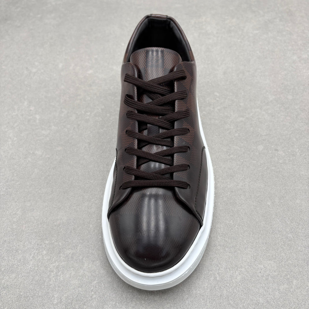 Louis Vuitton Beverly Hills Leather Sneaker ' Brown ' | Size 7.5 LV (8.5-9 US)