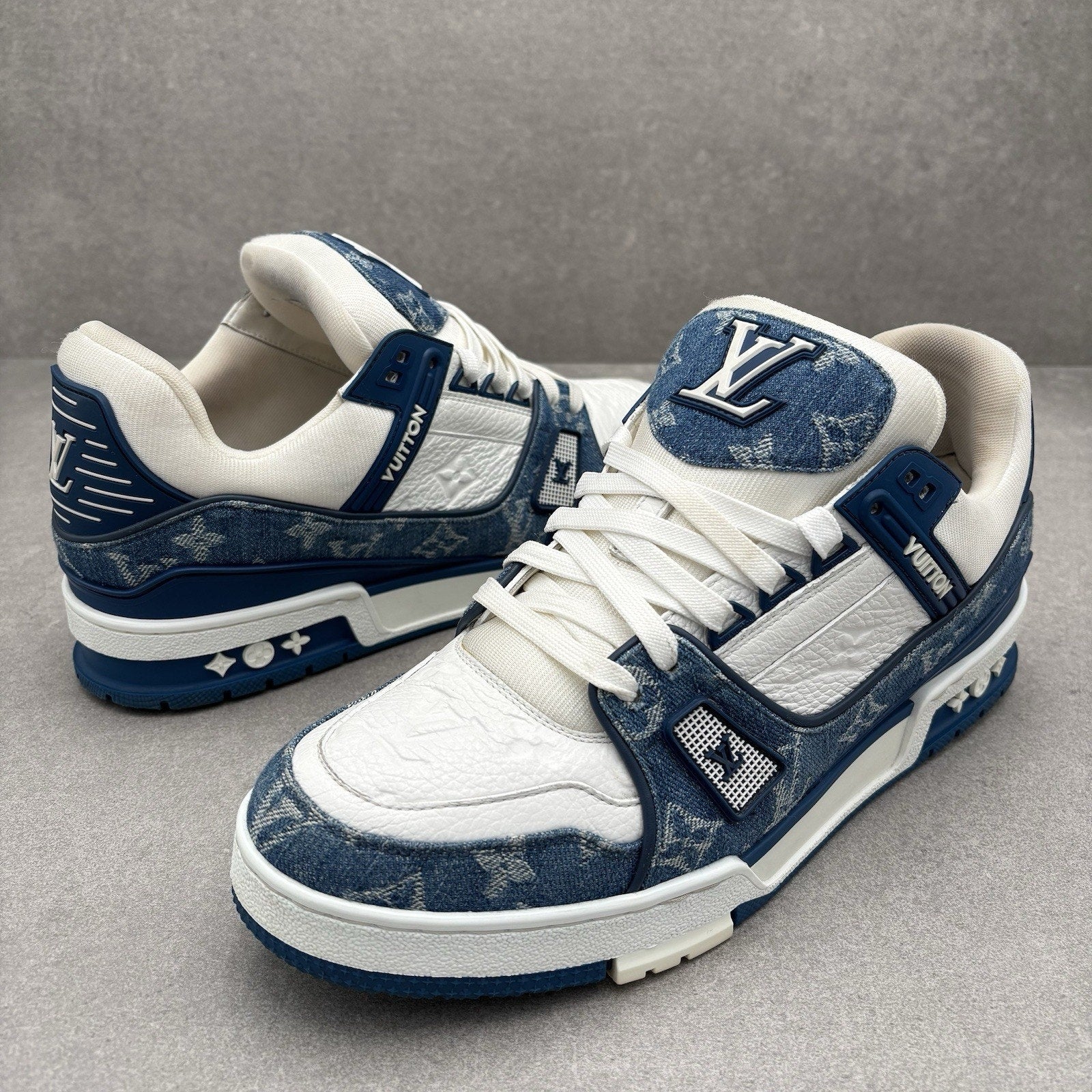 Louis Vuitton Trainer ' Denim White ' | Size 8.5 LV (9.5-10 US)