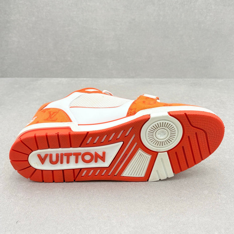 Denim Strap Trainer Orange White — photo 12