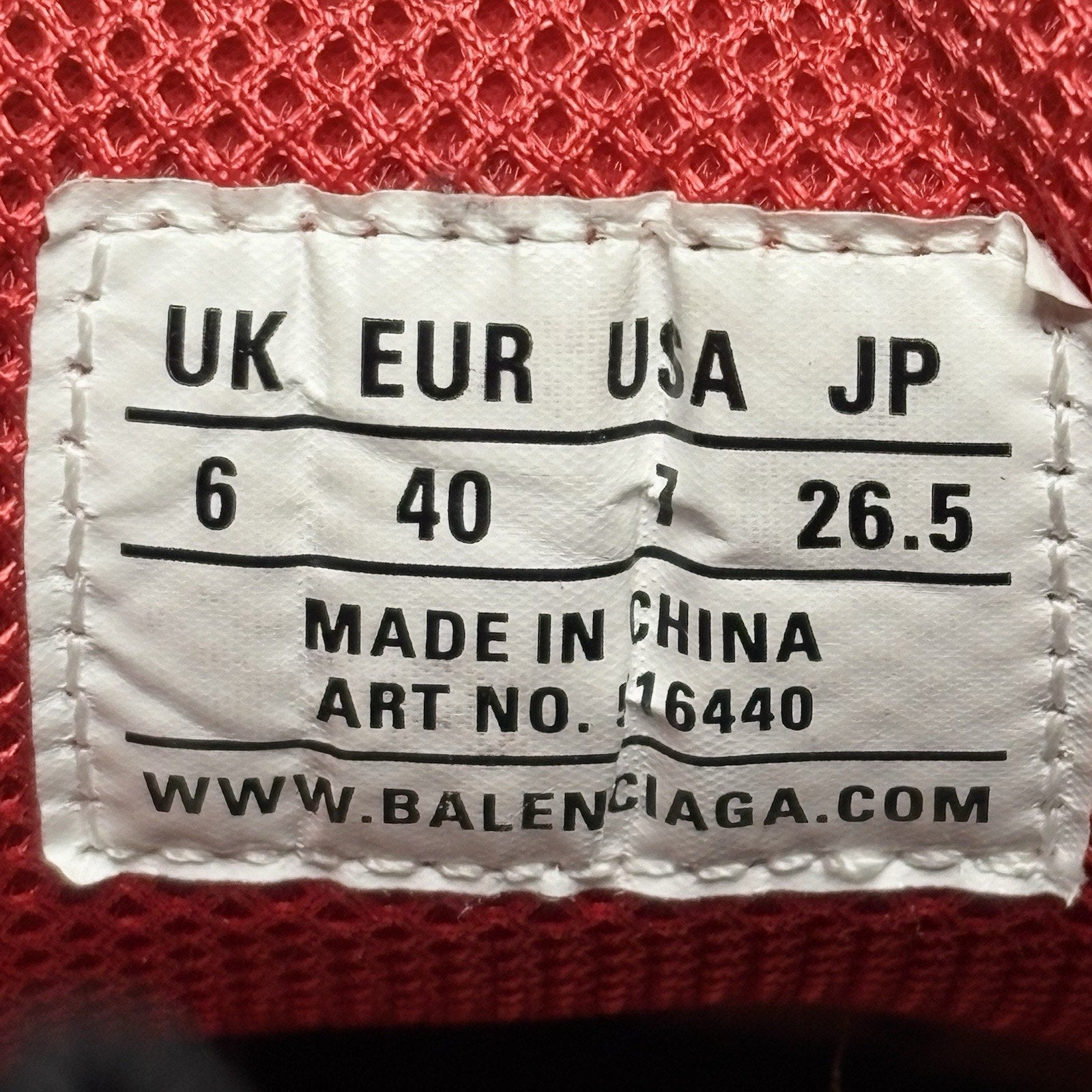 Balenciaga Triple S ' Red Black ' Pre-Distressed ' | Size 40 (7 US)