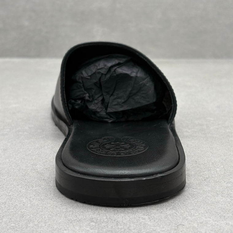 Leather Slides Black — photo 3