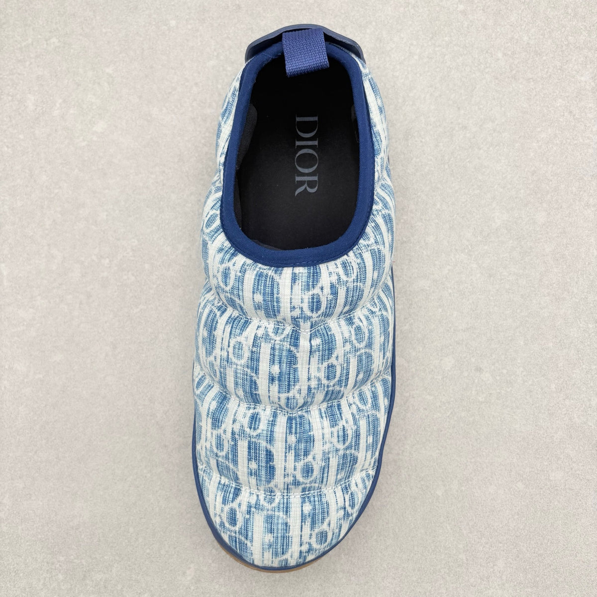 WORN ONCE! Dior Oblique Quilted Snow Puffer Slipper Blue — photo 11