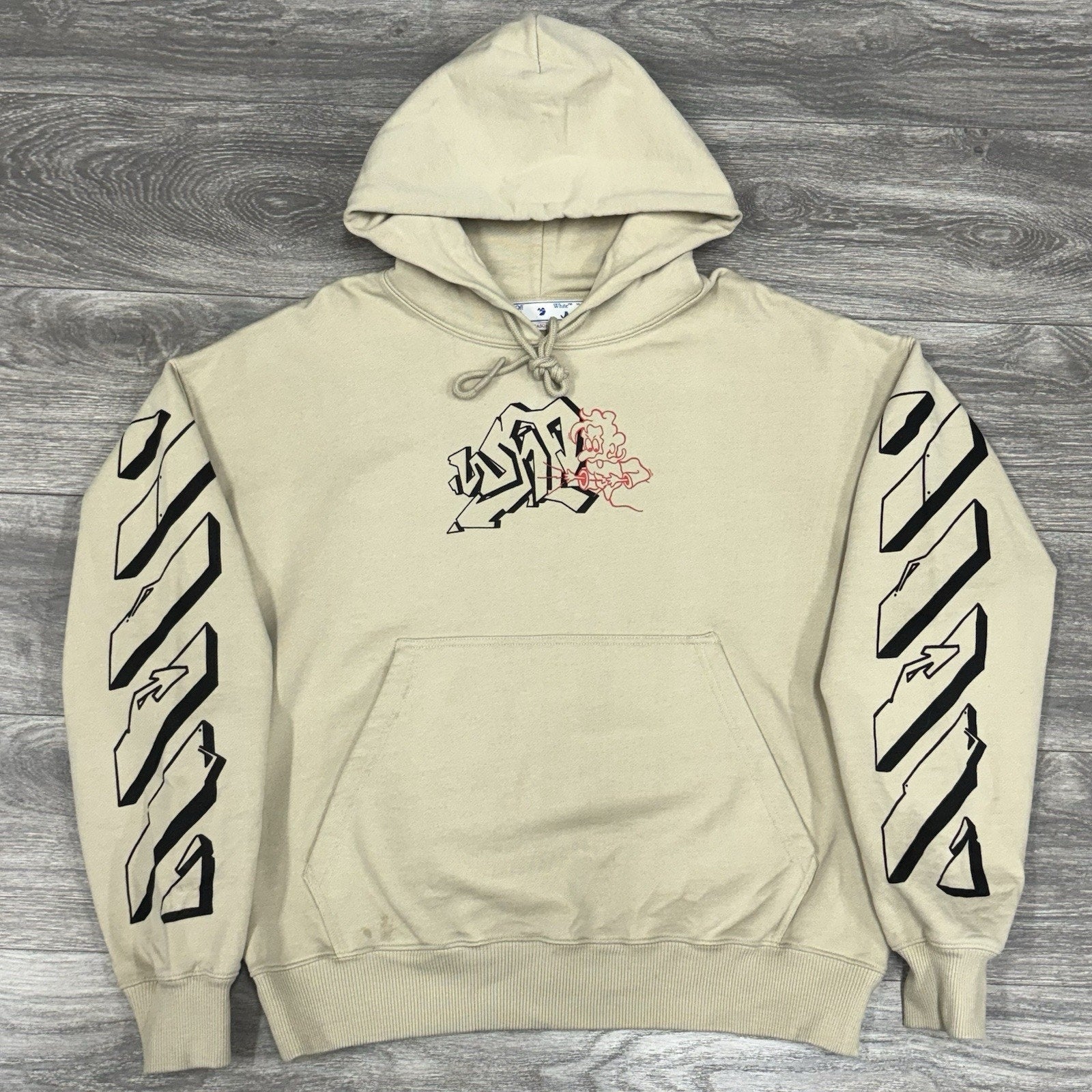 Off-White SS22 Stripe Arrow ' Beige ' | Size Medium