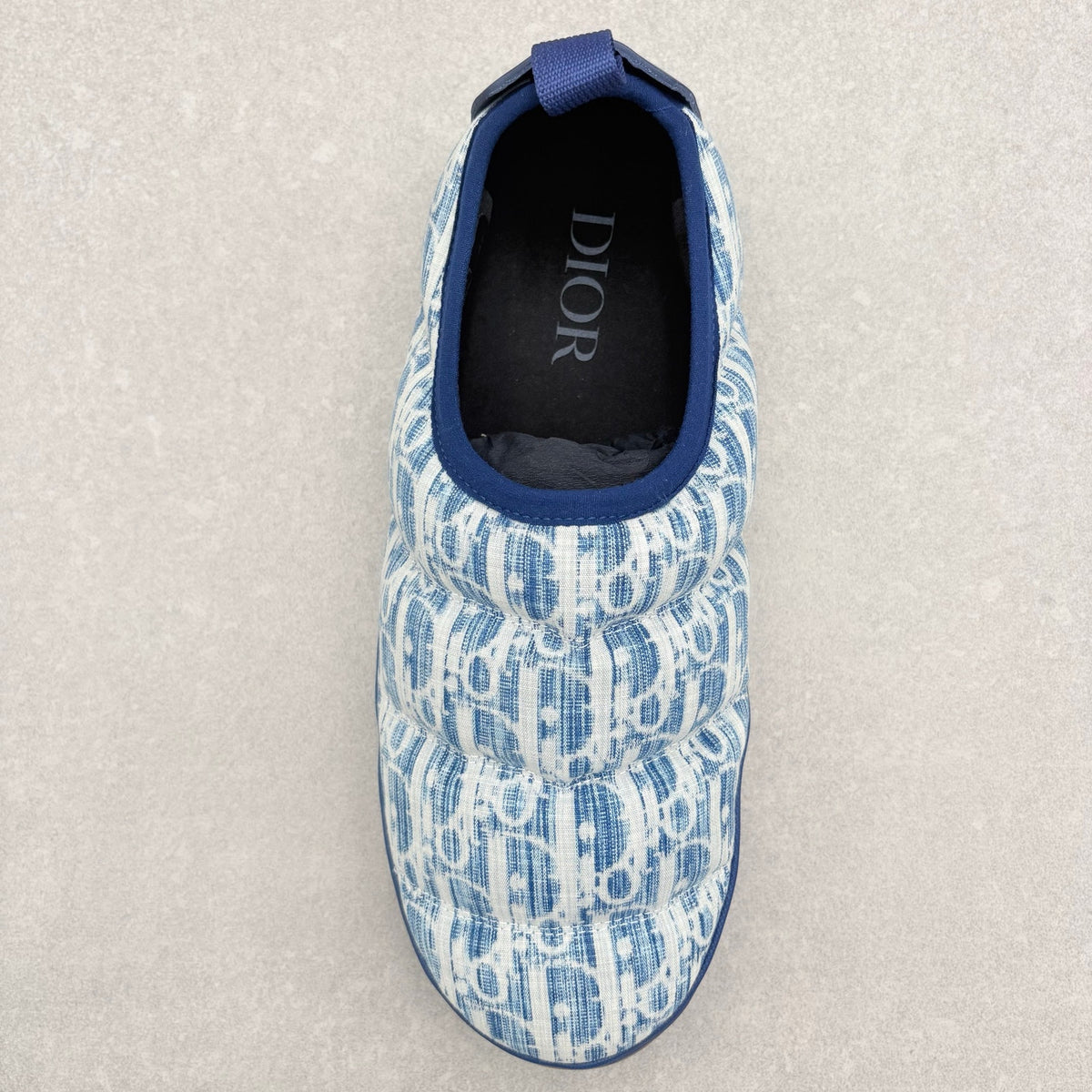 WORN ONCE! Dior Oblique Quilted Snow Puffer Slipper Blue — photo 5