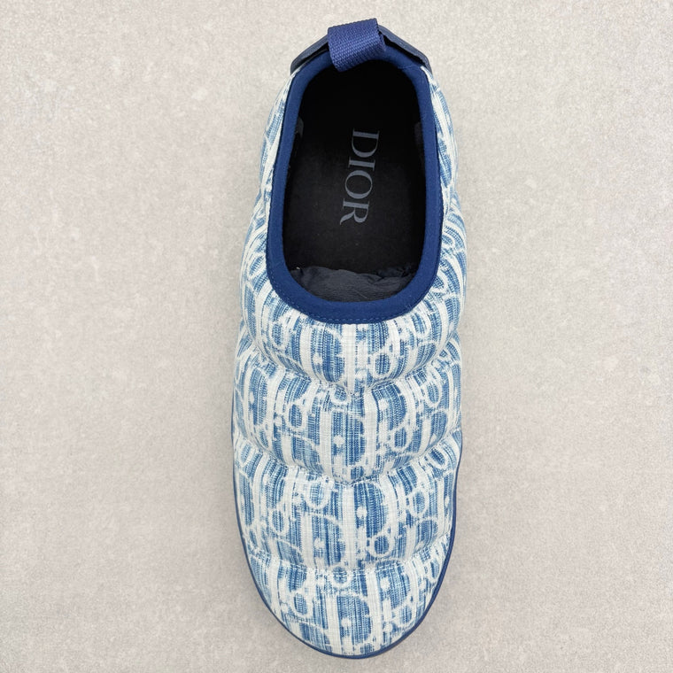 WORN ONCE! Dior Oblique Quilted Snow Puffer Slipper Blue — photo 5