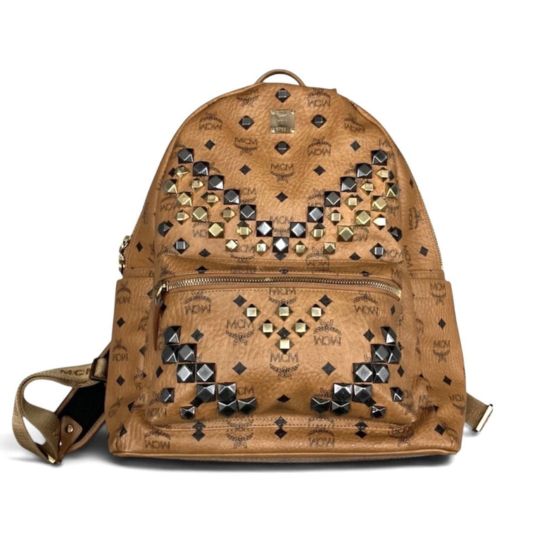 Stark M Studded Backpack Cognac — photo 2