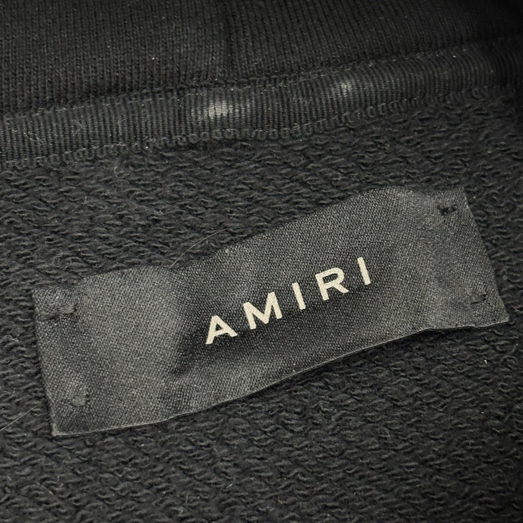 Amiri Staggered Logo Hoodie ' Black Silver ' | Size XL