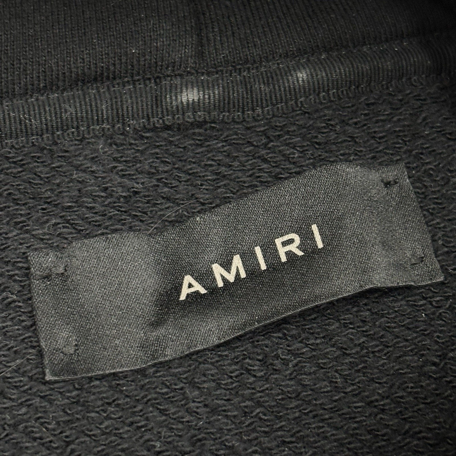 Amiri Staggered Logo Hoodie ' Black Silver ' | Size XL