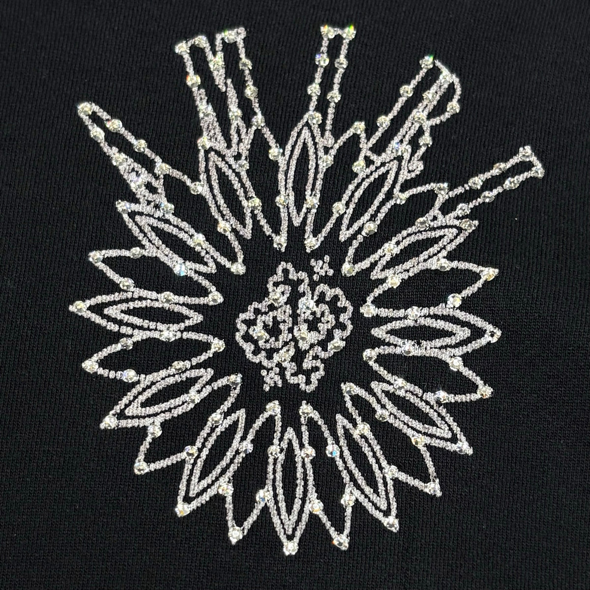 Crystal Embellished Rhinestone Logo Hoodie — photo 5