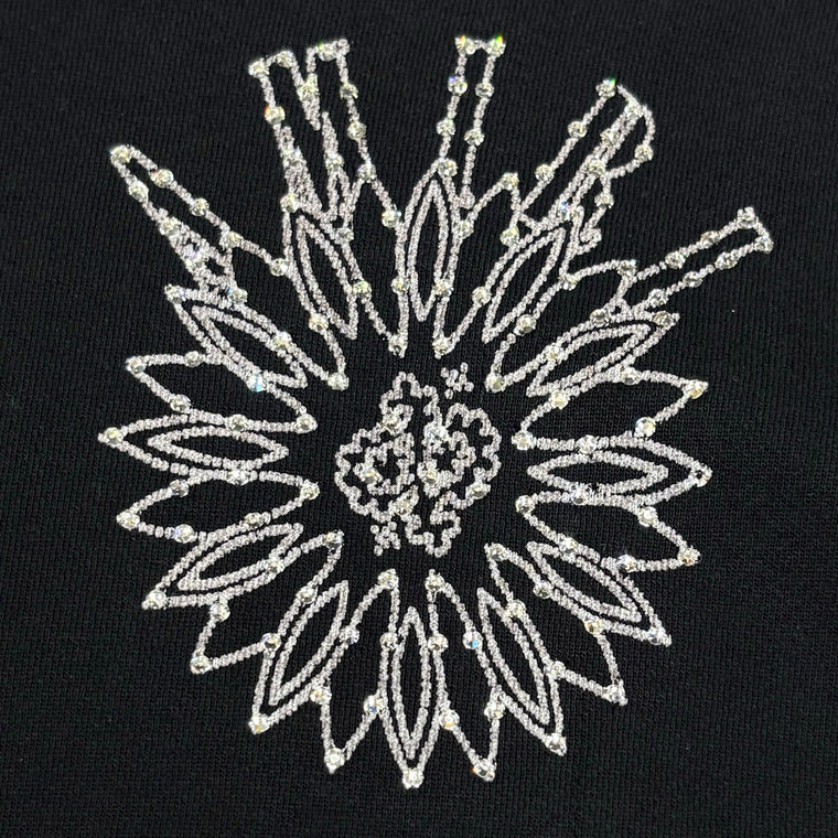 Crystal Embellished Rhinestone Logo Hoodie — photo 5