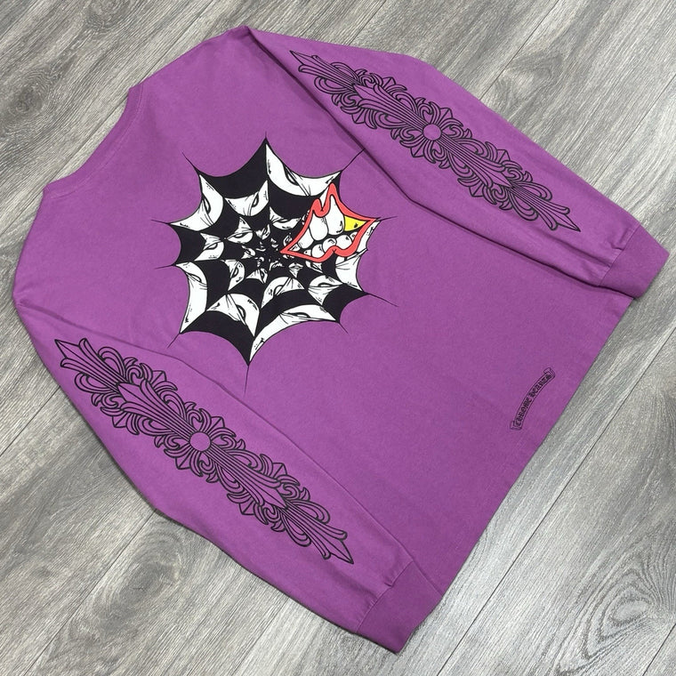Matty Boy Spider Web Long Sleeve T-shirt Black Purple — photo 7