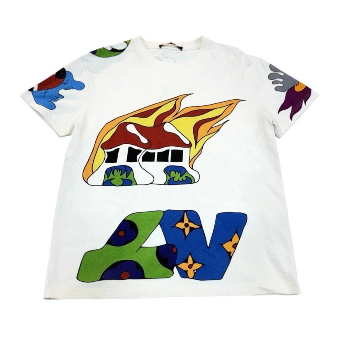 Short Sleeve Cartoon T-Shirt White