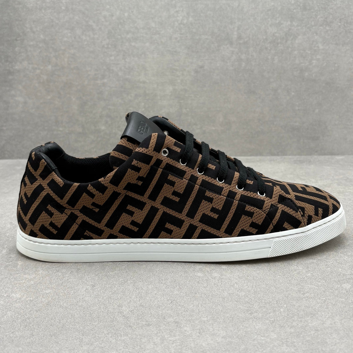 FF Motif Lace Up Low Top Sneaker Almond Black — photo 2