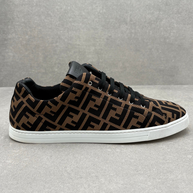 FF Motif Lace Up Low Top Sneaker Almond Black — photo 2
