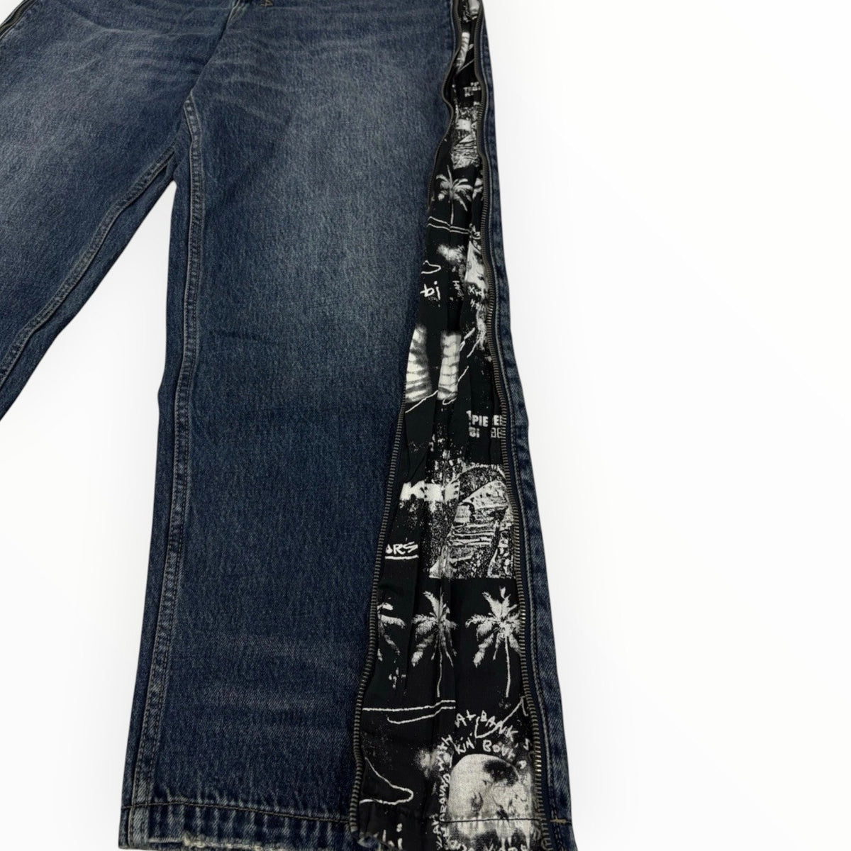 Denim Baggy Jeans With Zippers — photo 2