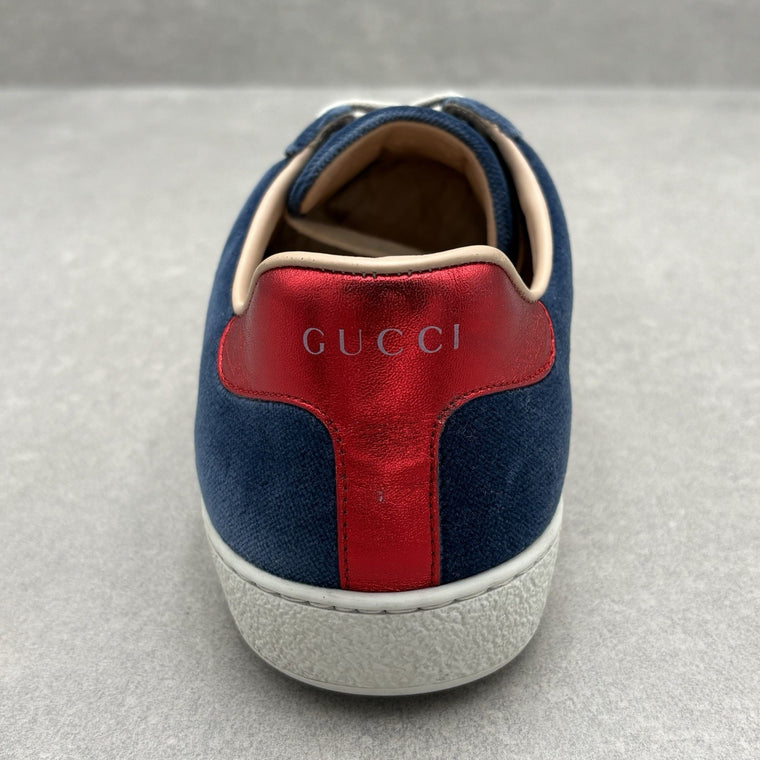 Ace Low Top Sneaker Velvet Blue — photo 9