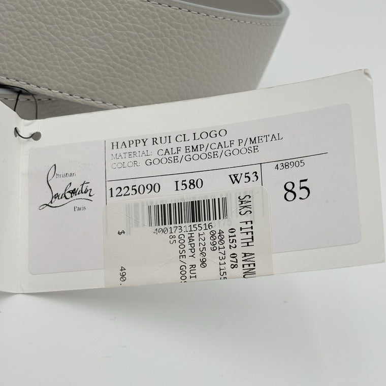Happy Rui CL Logo Belt Grey Leather — photo 10