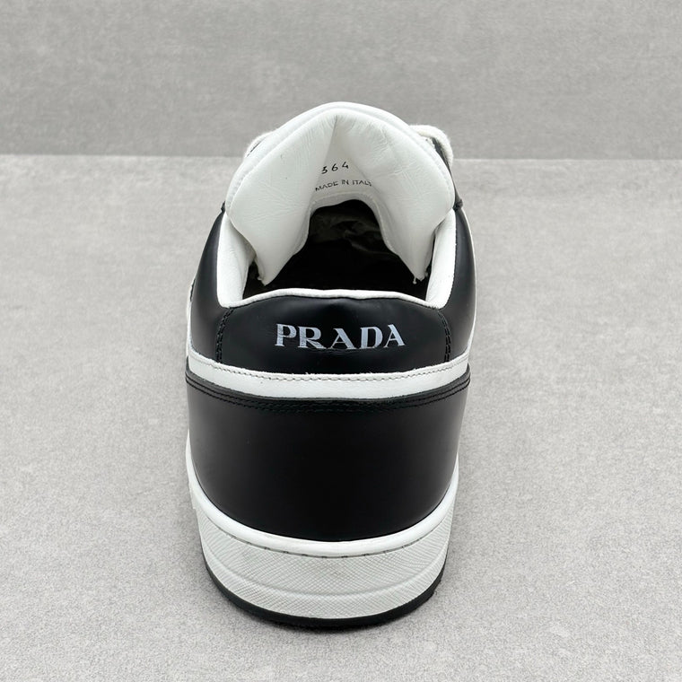 Downtown Low Leather Sneaker Black White — photo 8