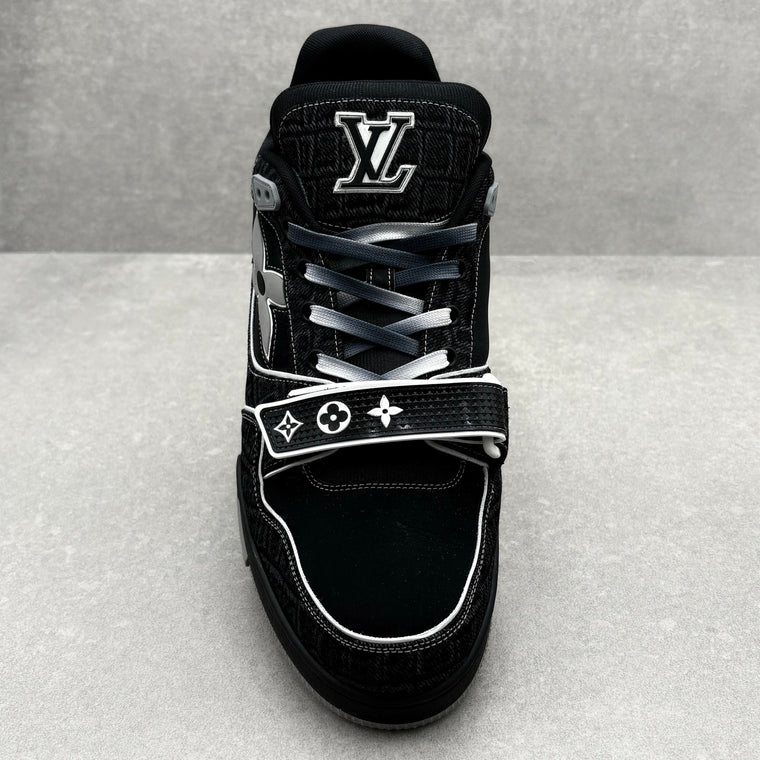 WORN ONCE! Louis Vuitton Crocodile Denim Strap Trainer — photo 5