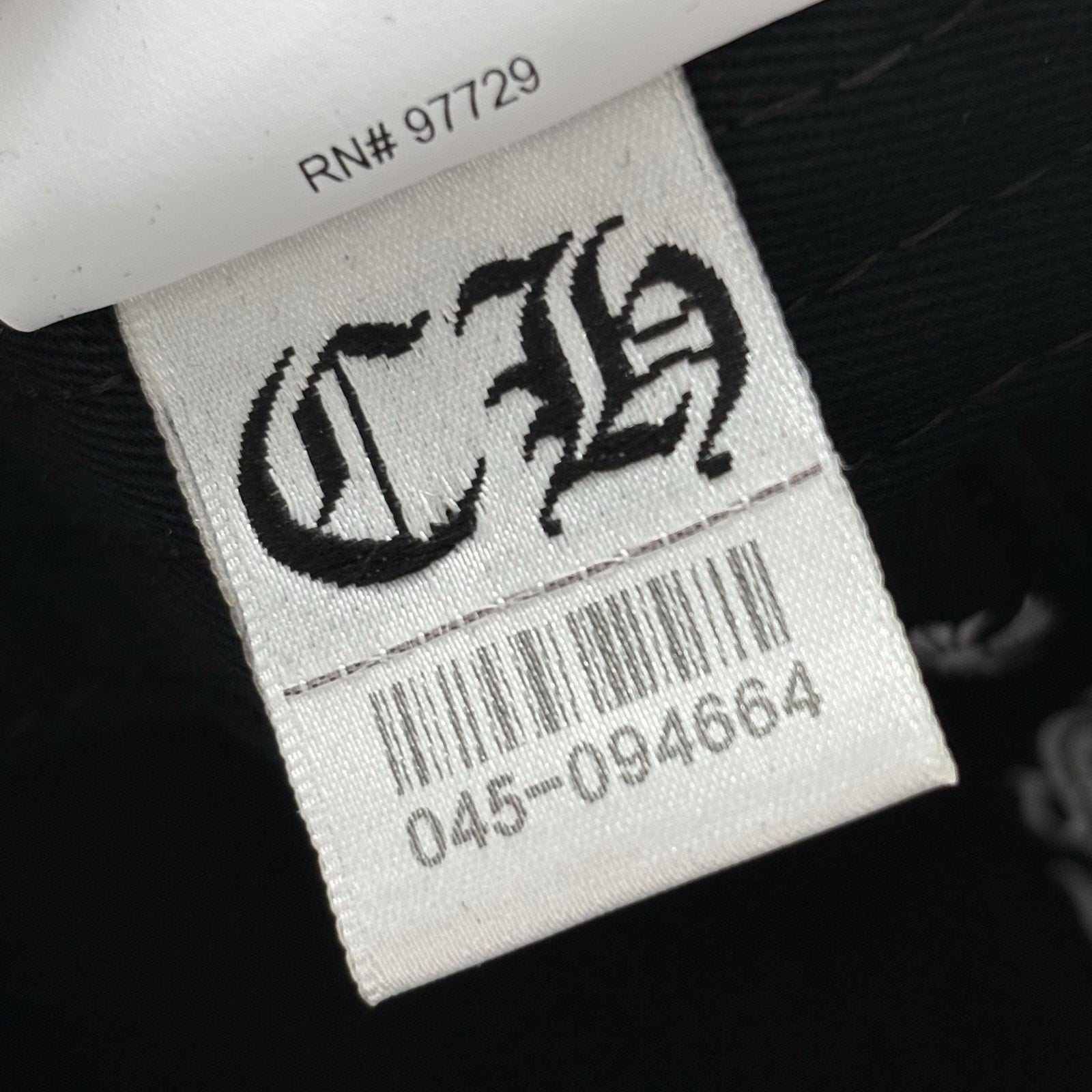 BRAND NEW! - Chrome Hearts Dagger Logo Denim Baseball Hat ' Black '