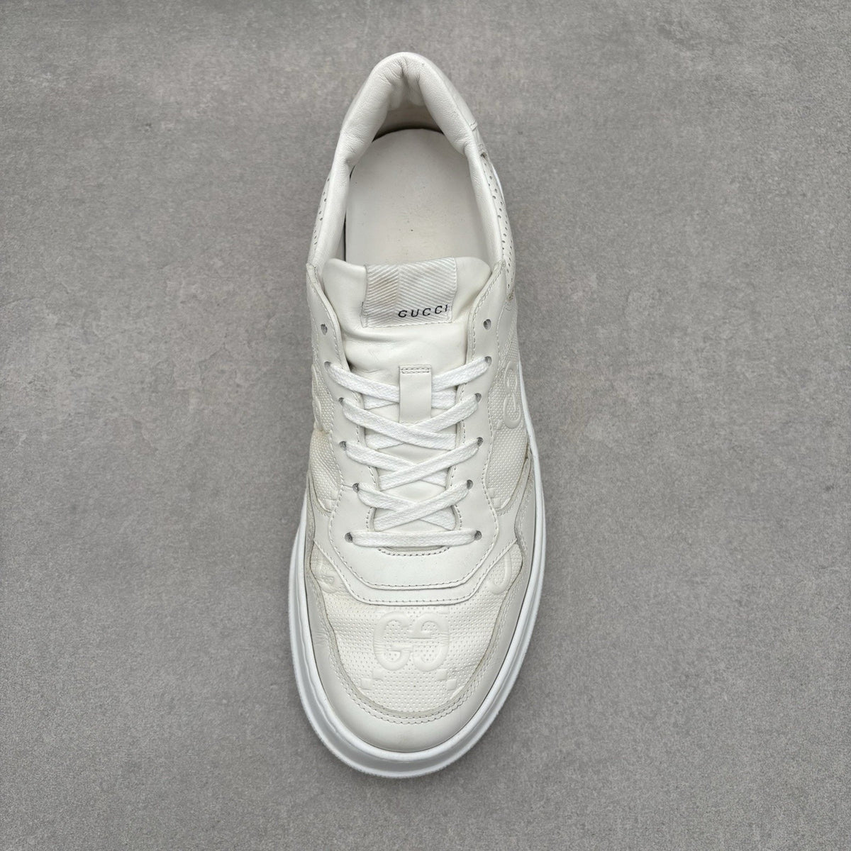 GG Embossed White Leather — photo 11