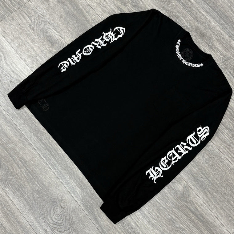 Neck & Vertical Logo Long Sleeve Black — photo 2