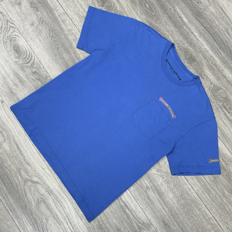 Scroll Label Pocket T-Shirt Blue Purple Green — photo 9
