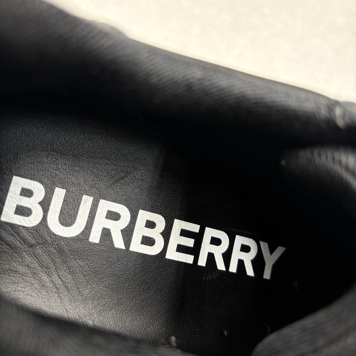 Burberry Leather Vintage Check Sneaker Black — photo 6