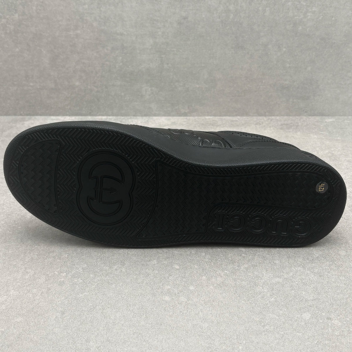 GG Embossed Leather Sneaker Black — photo 6