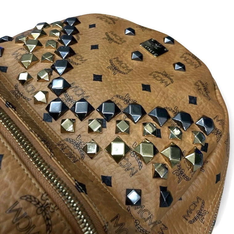 Stark M Studded Backpack Cognac — photo 4