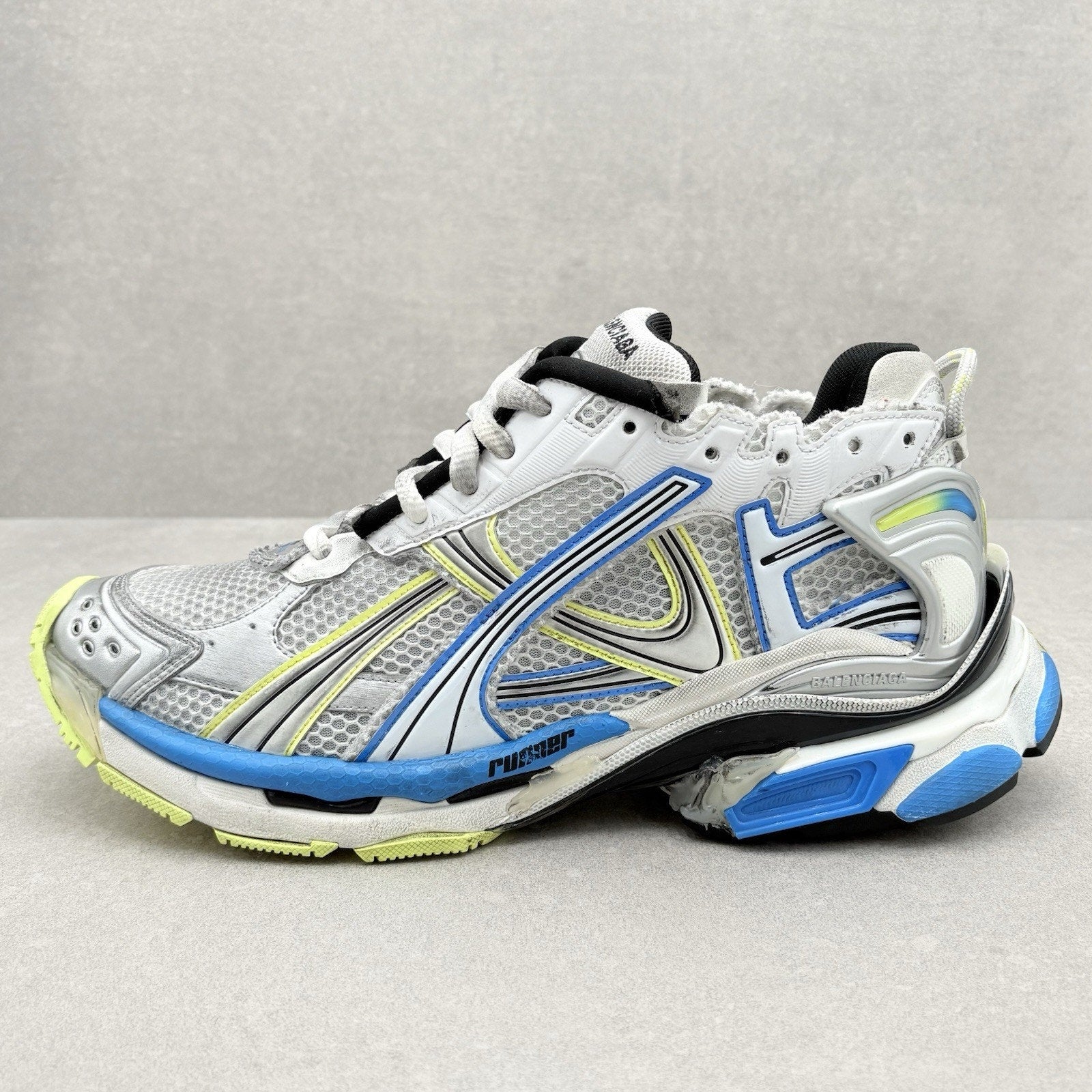 Balenciaga Runner ' White Yellow Blue ' | Size 45 (12 US)