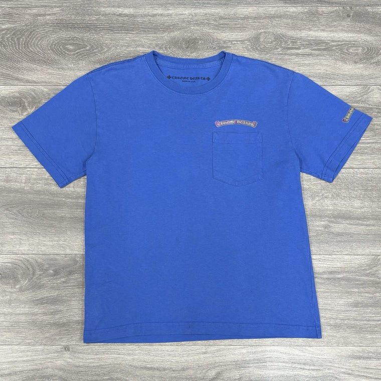 Scroll Label Pocket T-Shirt Blue Purple Green — photo 7