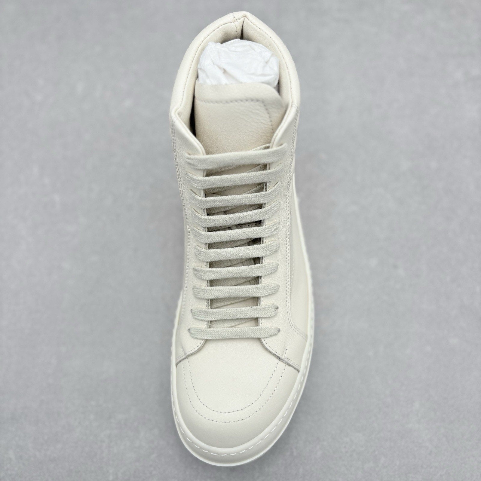 Rick Owens Lido DRKSHDW Vintage High Top ' Natural Milk ' | Size 41 (8 US)