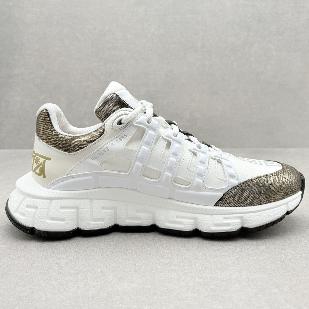 Versace Trigreca Sneakers ' White Gold ' | Size 41.5 (8.5 US)