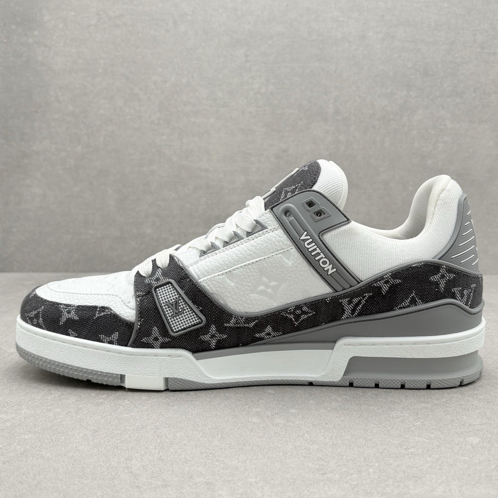 Louis Vuitton Trainer ' Monogram Denim Grey White ' | Size 11 LV (12-12.5 US)
